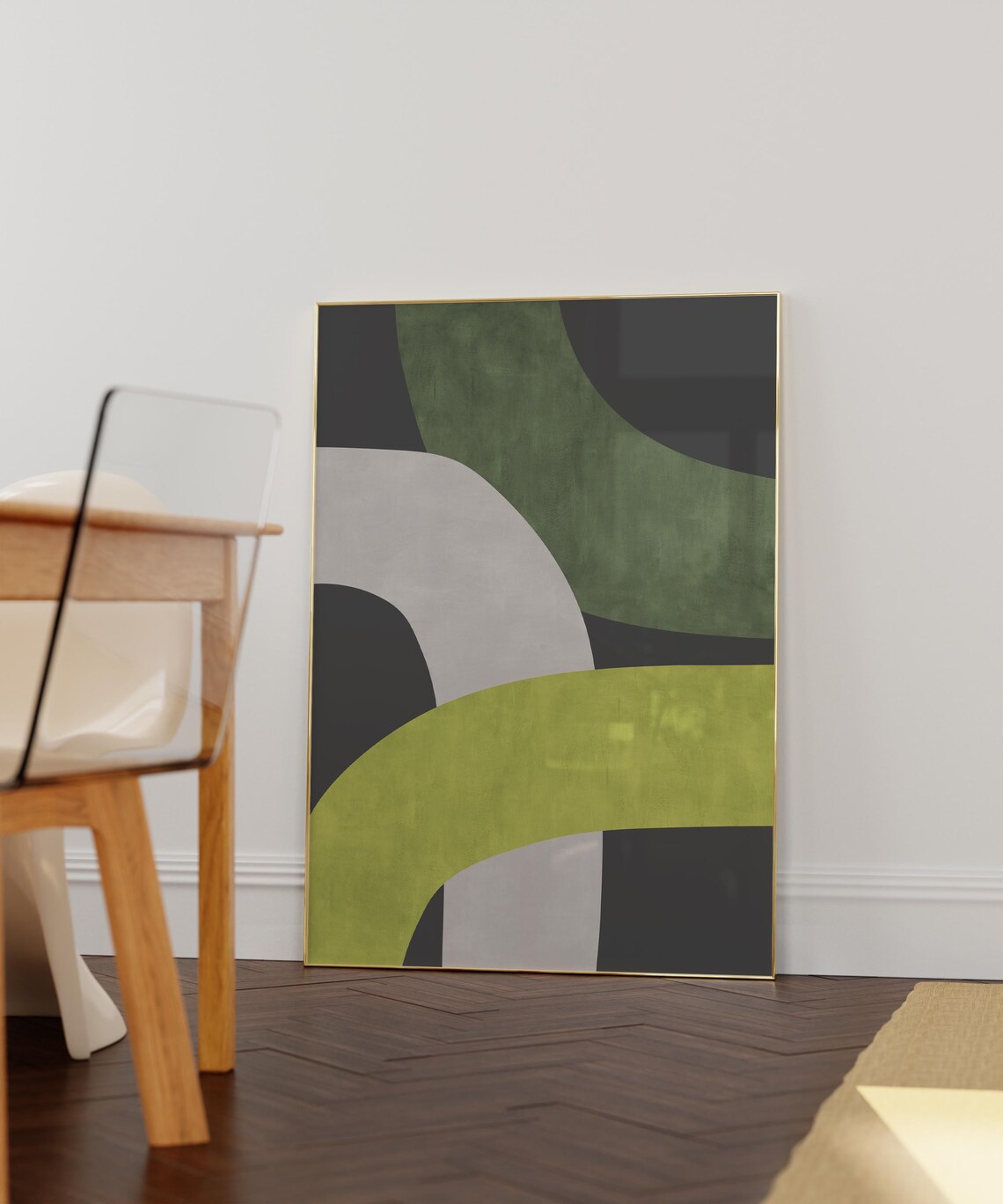 Midcentury Organic Lines Minimalist Wall Art Print - Image 3