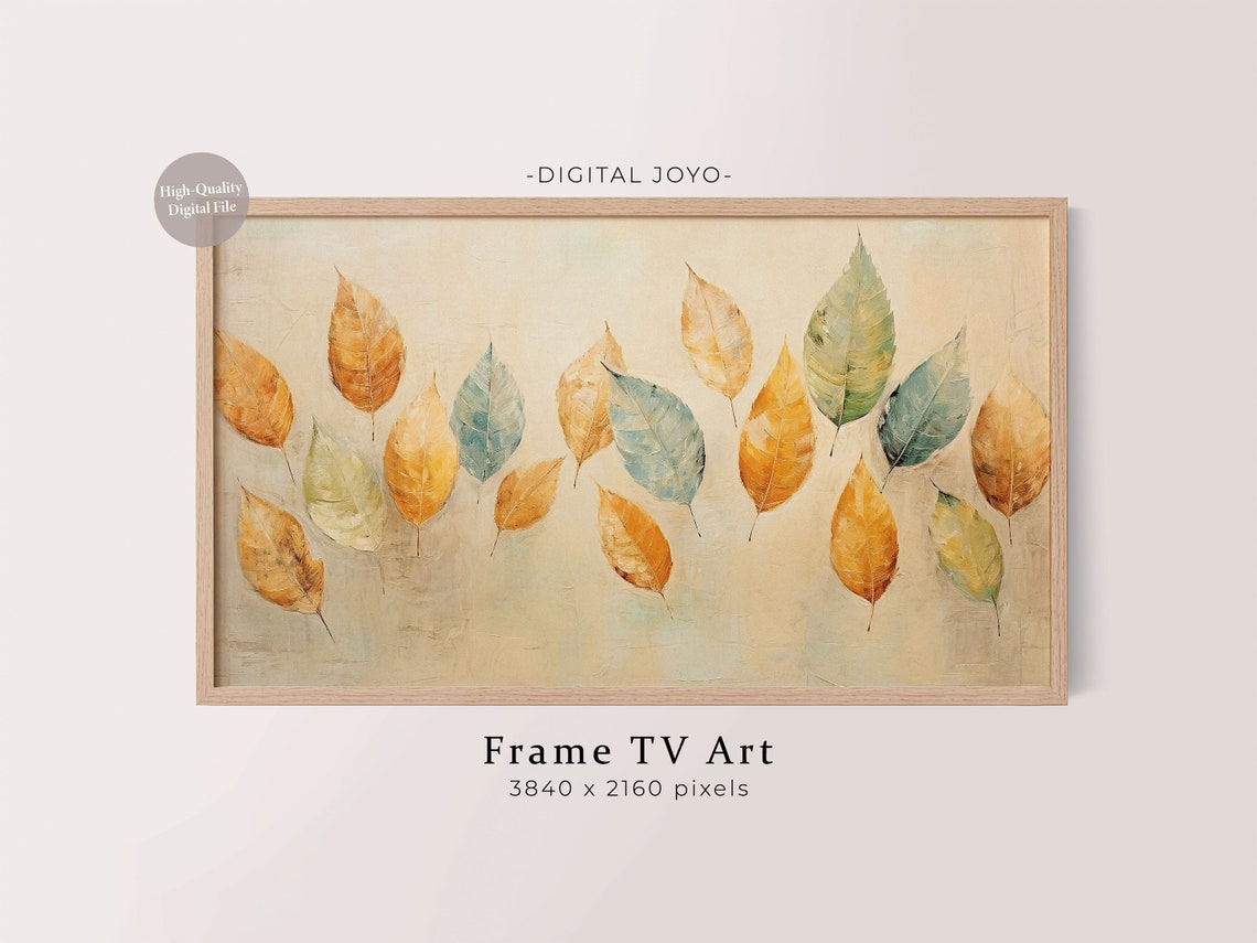Abstract Autumn Leaves Painting Samsung Frame Tv Art File