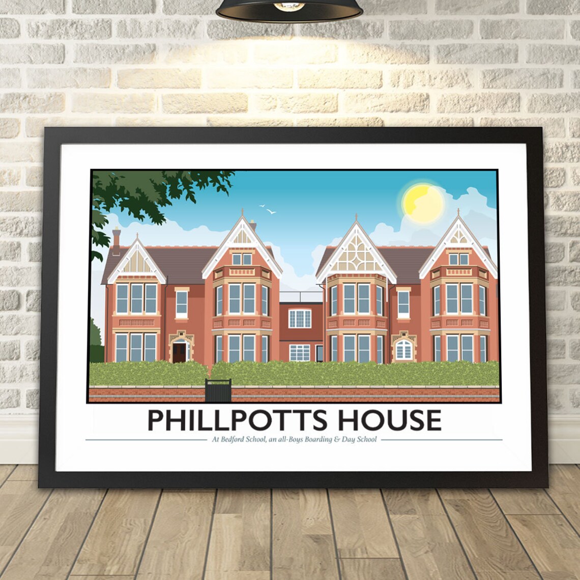 Phillpotts House Bedford School Victorian Redbrick Boarding House Art Poster