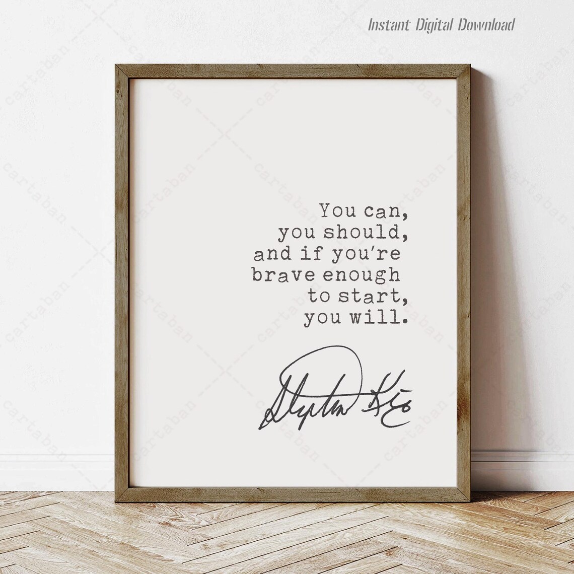 Stephen King Quote Art Print, Reading Nook Decor