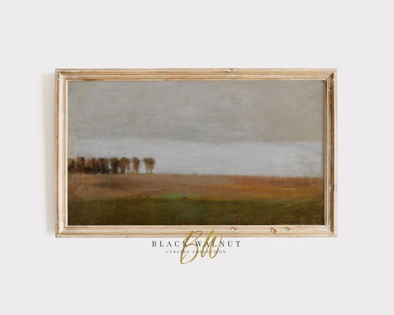 Landscape Painting For Frame Tv Vintage Golden Warm Aesthetic For Frame Tv Muted Neutral Field Farmhouse Decor