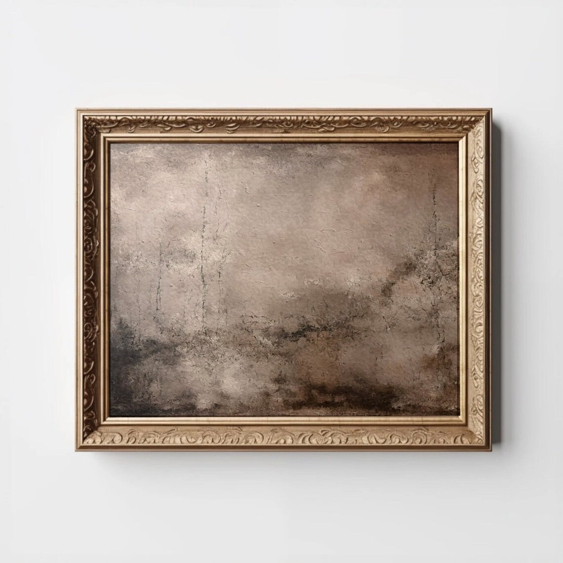 Beige Textured Abstract Minimalist Neutral Wall Painting Poster