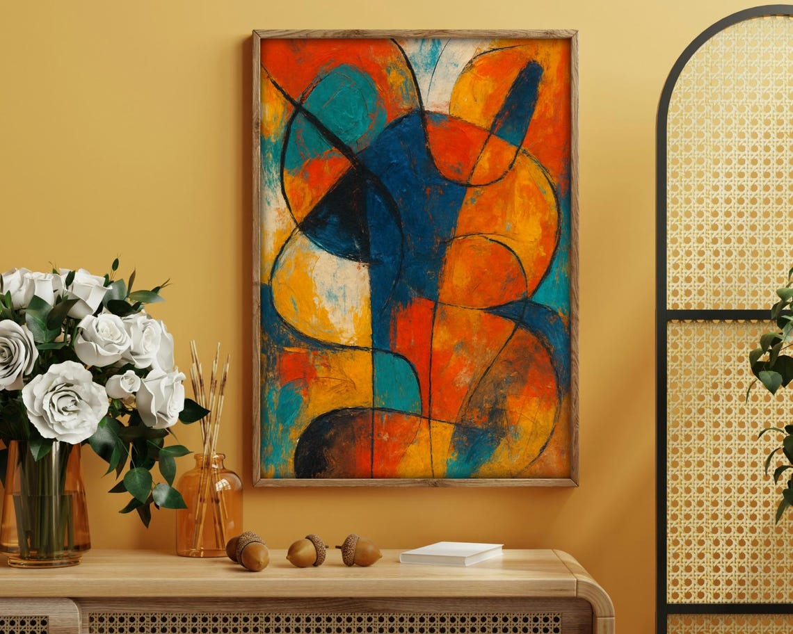Bold Abstract Shapes, Colorful Geometric Art Print - Image 4