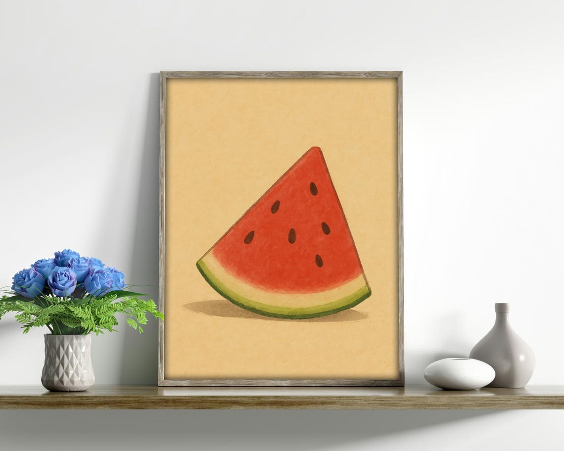 Watermelon - Fresh Fruit Art Print - Image 3