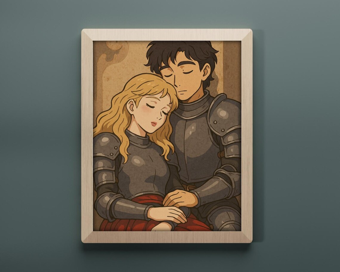 Resting After the Battle - Fantasy Couple Art - Image 4