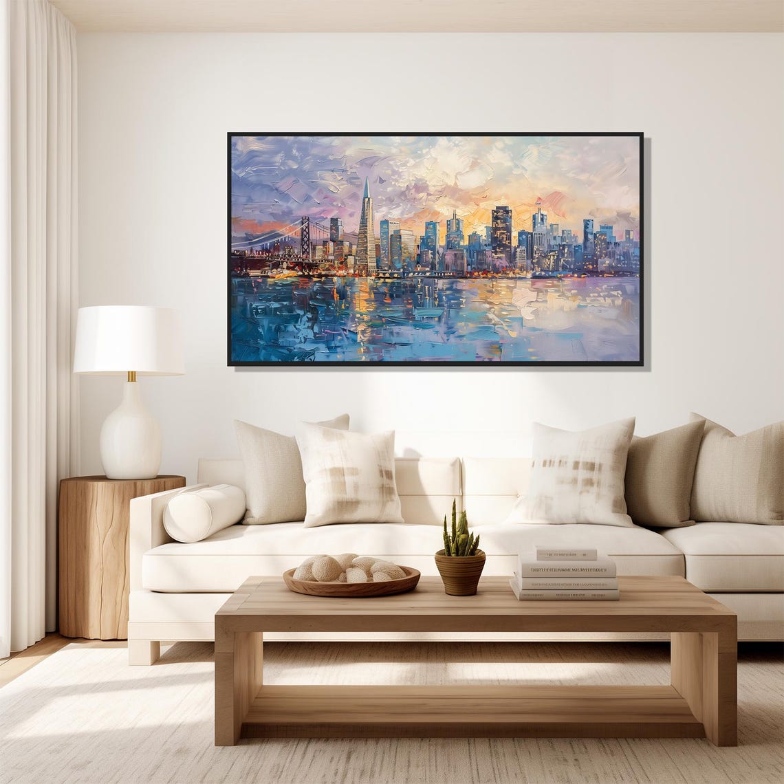 San Francisco Skyline Sunset Bay Bridge City Lights Travel Poster - Image 5