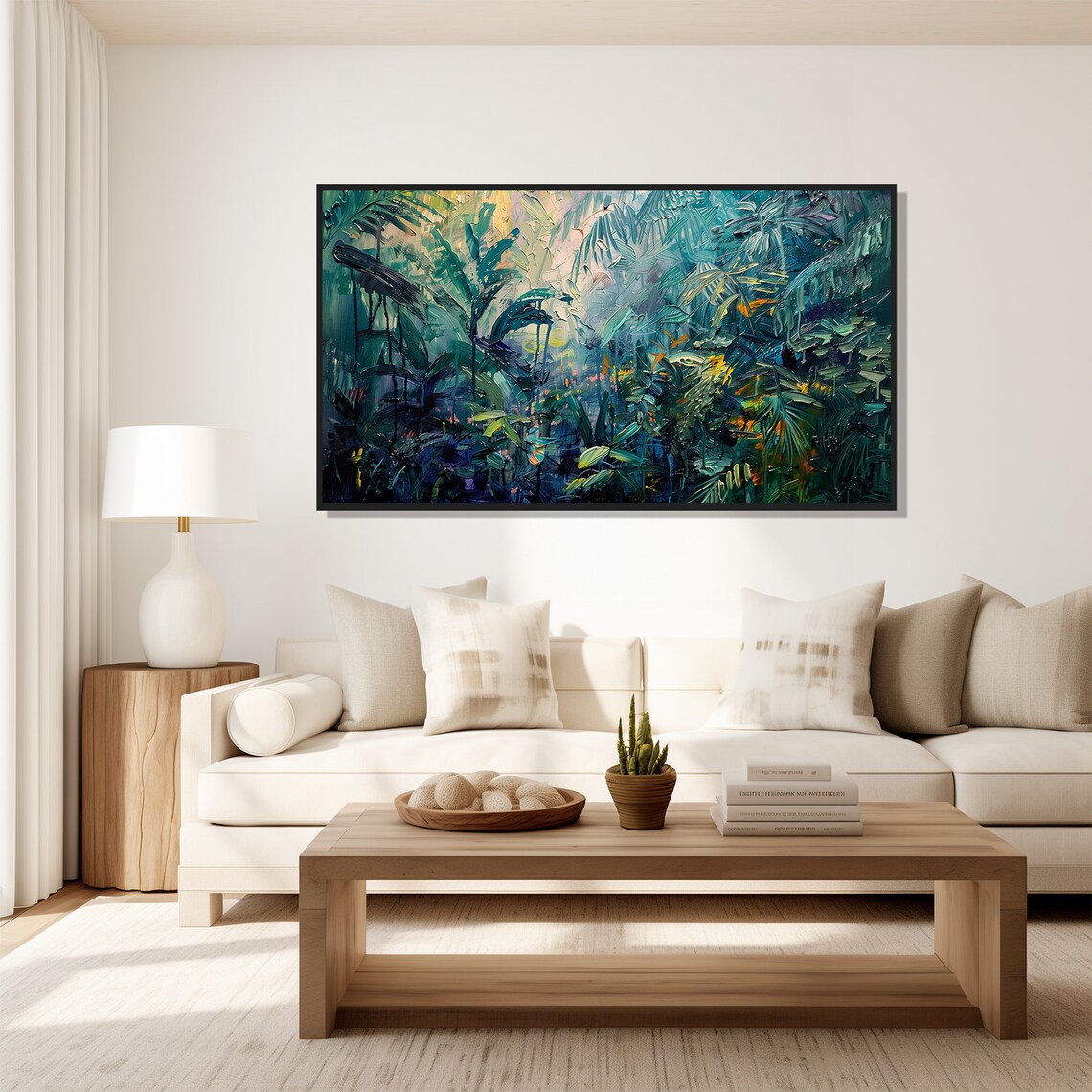Jungle Oil Painting Wall Art Print Frame Tv Art Tv - Image 5
