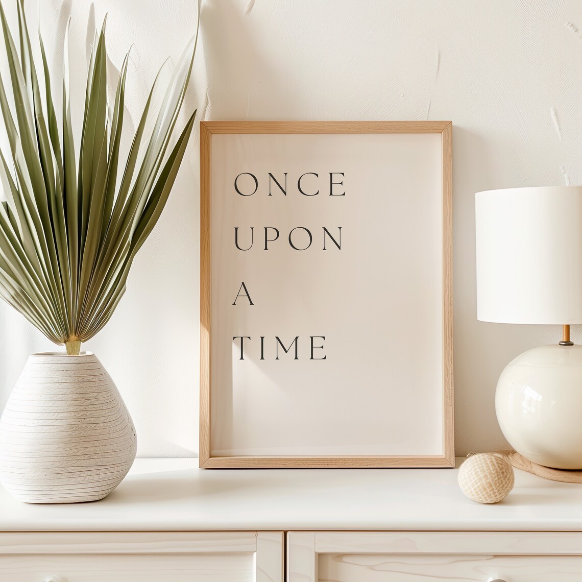 Once Upon A Time Minimalist Black Typography Love Quote Poster - Image 3