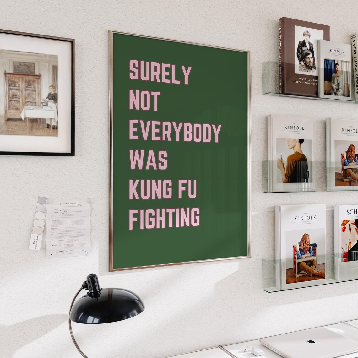 Surely Not Everybody Was Kung Fu Fighting Quote Print - Image 2