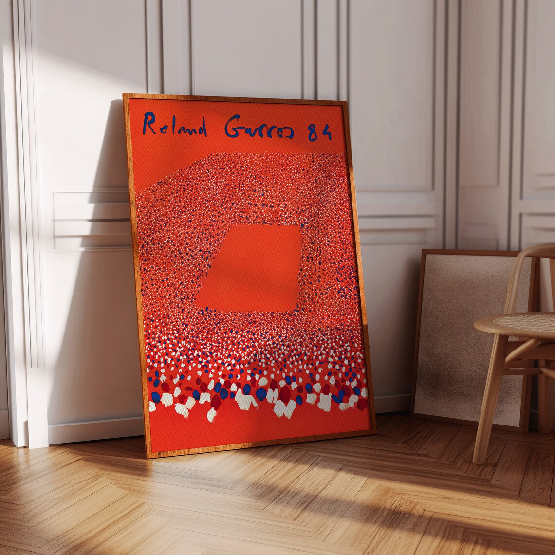 Roland Garros 1984 Tennis Poster, Mid-Century Modern - Image 4