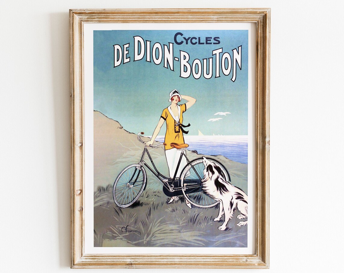 Cycles De Dion Bouton Vintage French Bicycle Advertising Poster - Image 3