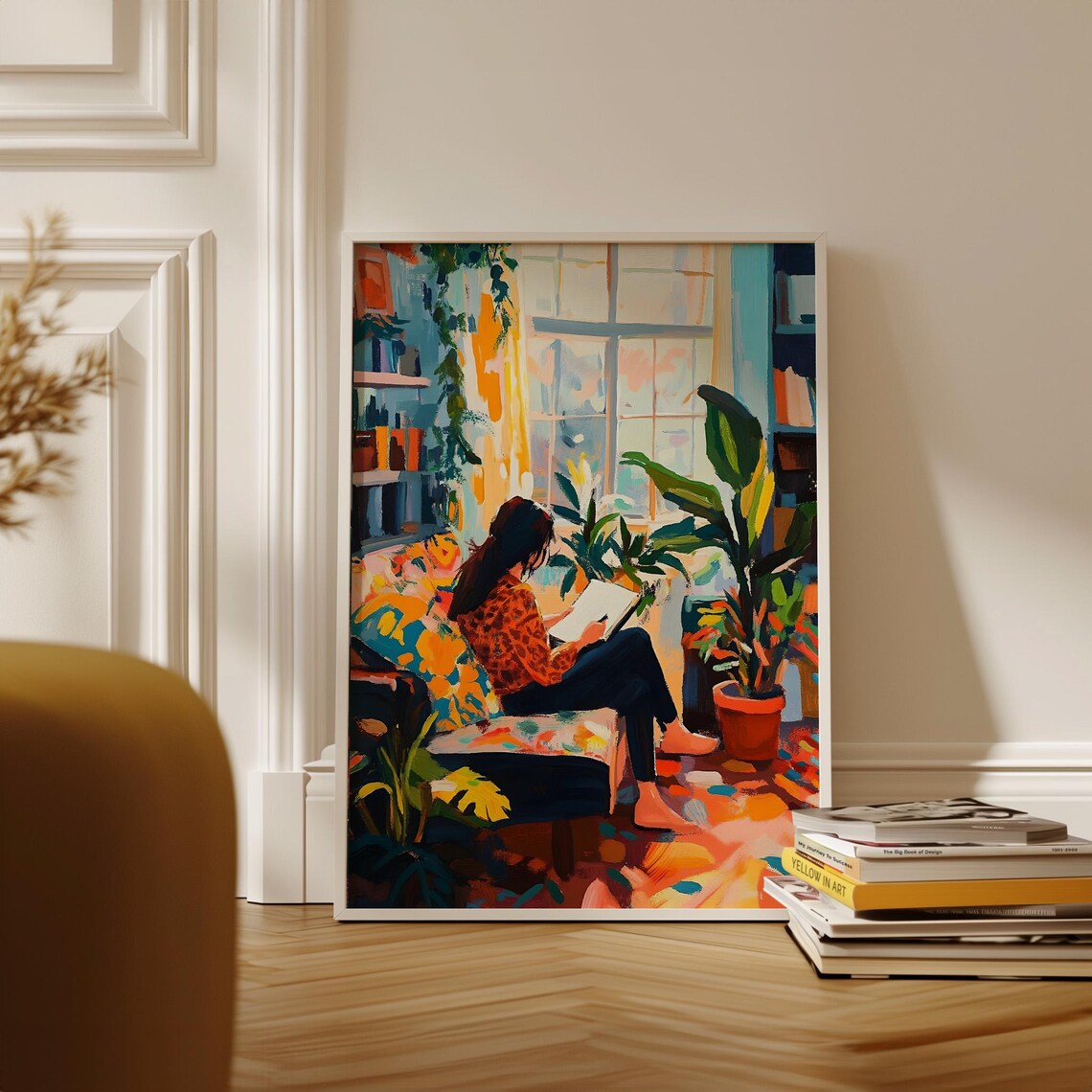 Henri Matisse Style Woman Reading In Sunlit Room Cozy Art Poster - Image 3