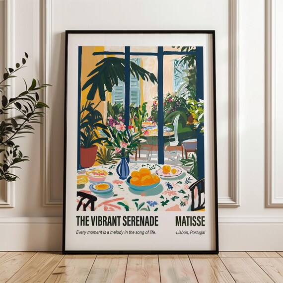 Henri Matisse The Vibrant Serenade Garden Table Lisbon Portugal Poster
