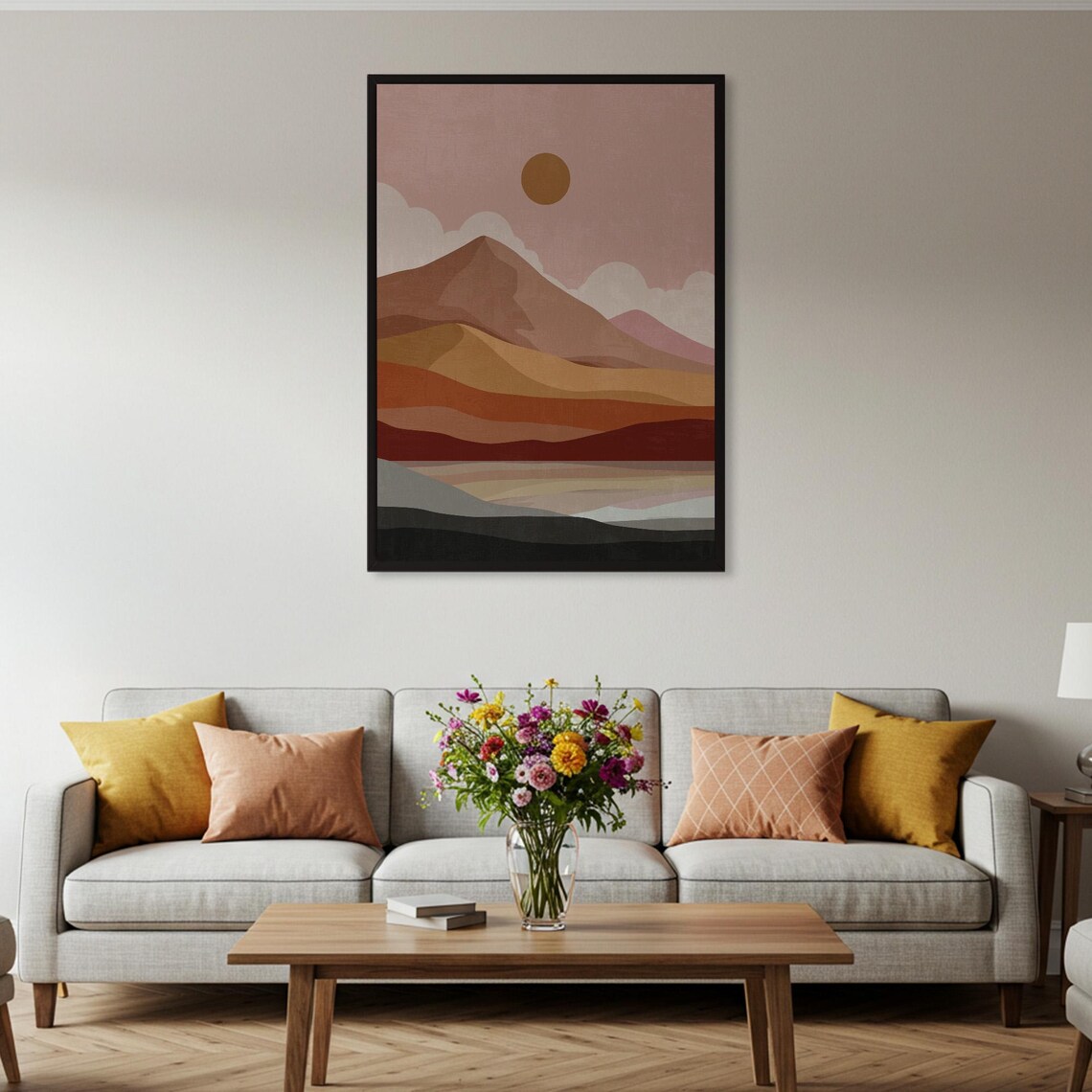 Abstract Mountain Landscape, Modern Nature Wall Art - Image 4
