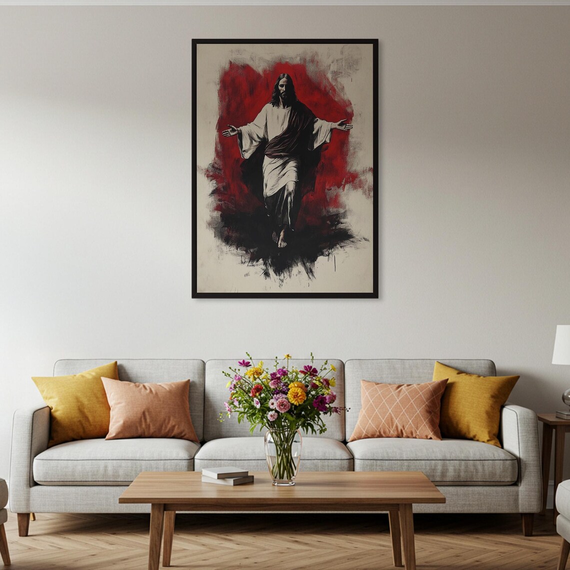 Abstract Jesus Painting, Modern Christian Wall Art - Image 4