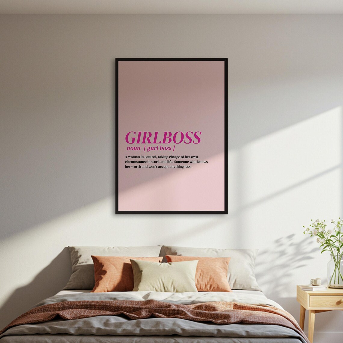 Girlboss Definition Poster, Inspirational Quote