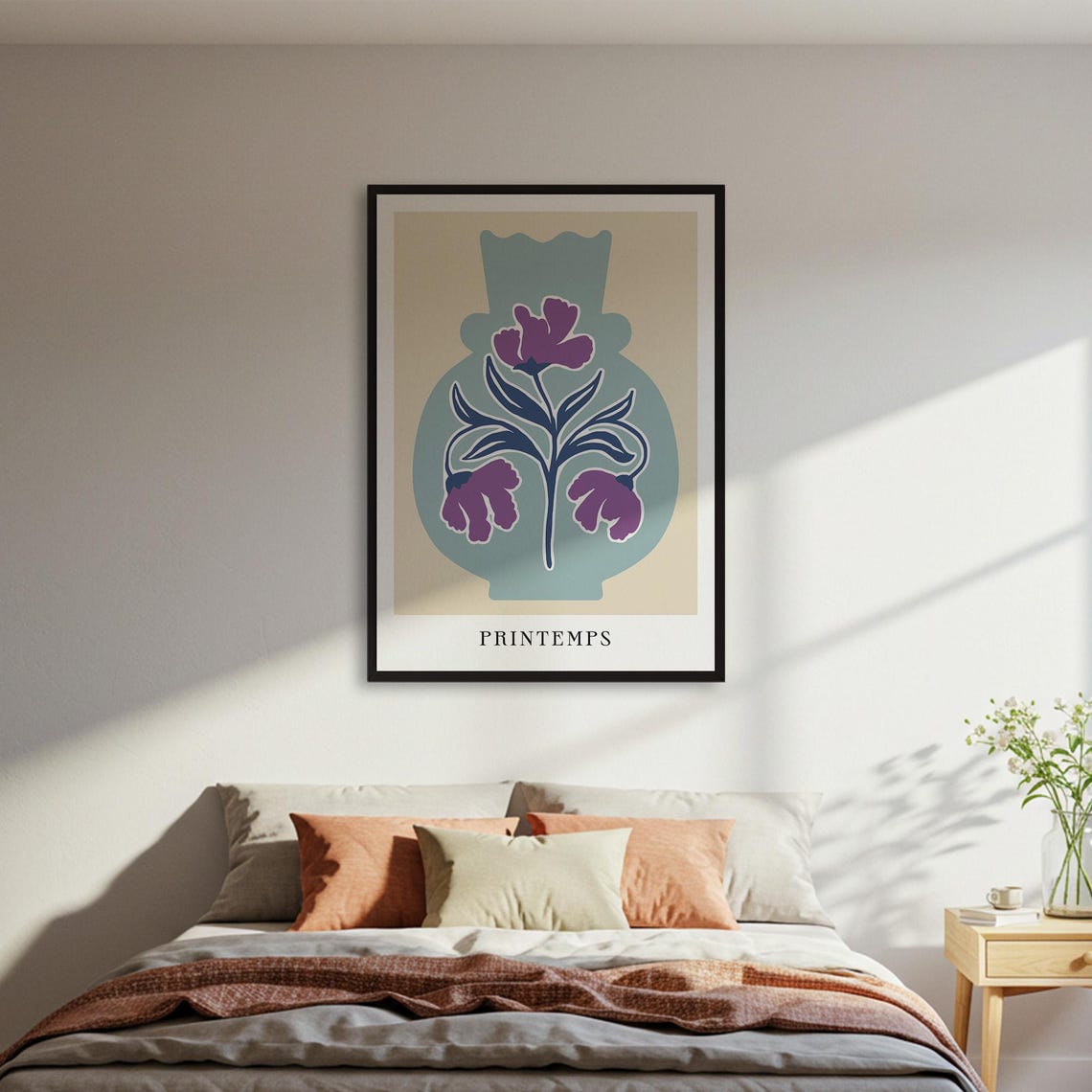 Matisse Inspired Decor Poster Modern Minimalist Art Print Printemps Flower Vase Framedunframed Large