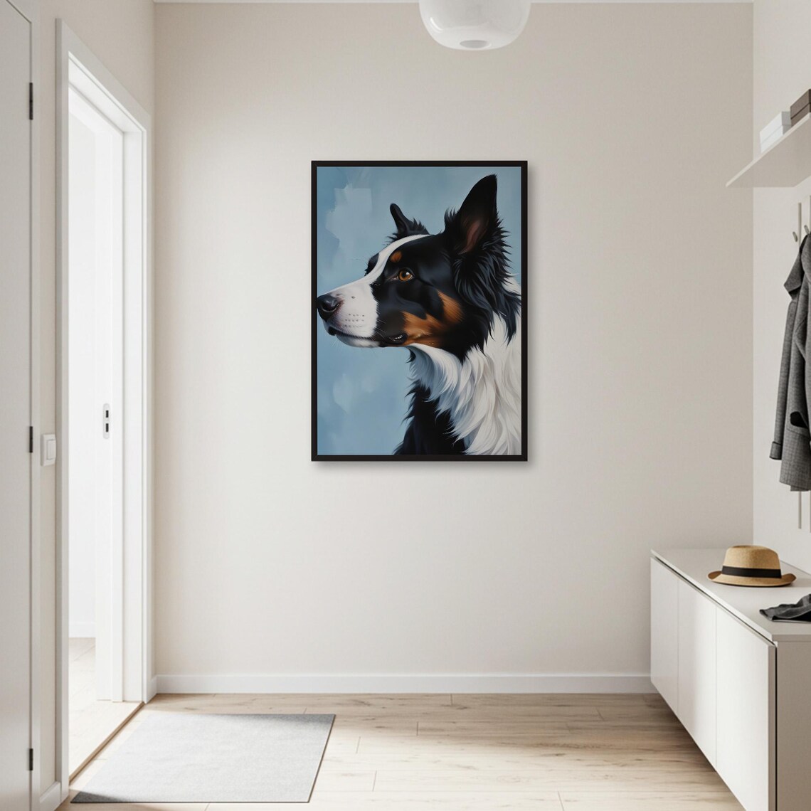 Border Collie Pet Portrait, Realistic Art Print - Image 2