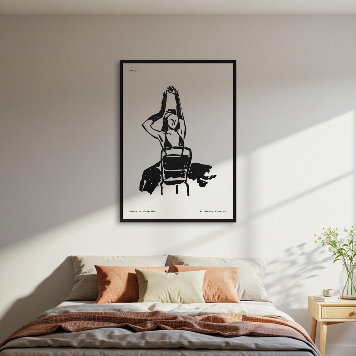 Minimalist Figure Drawing Poster, Abstract Woman Line Art