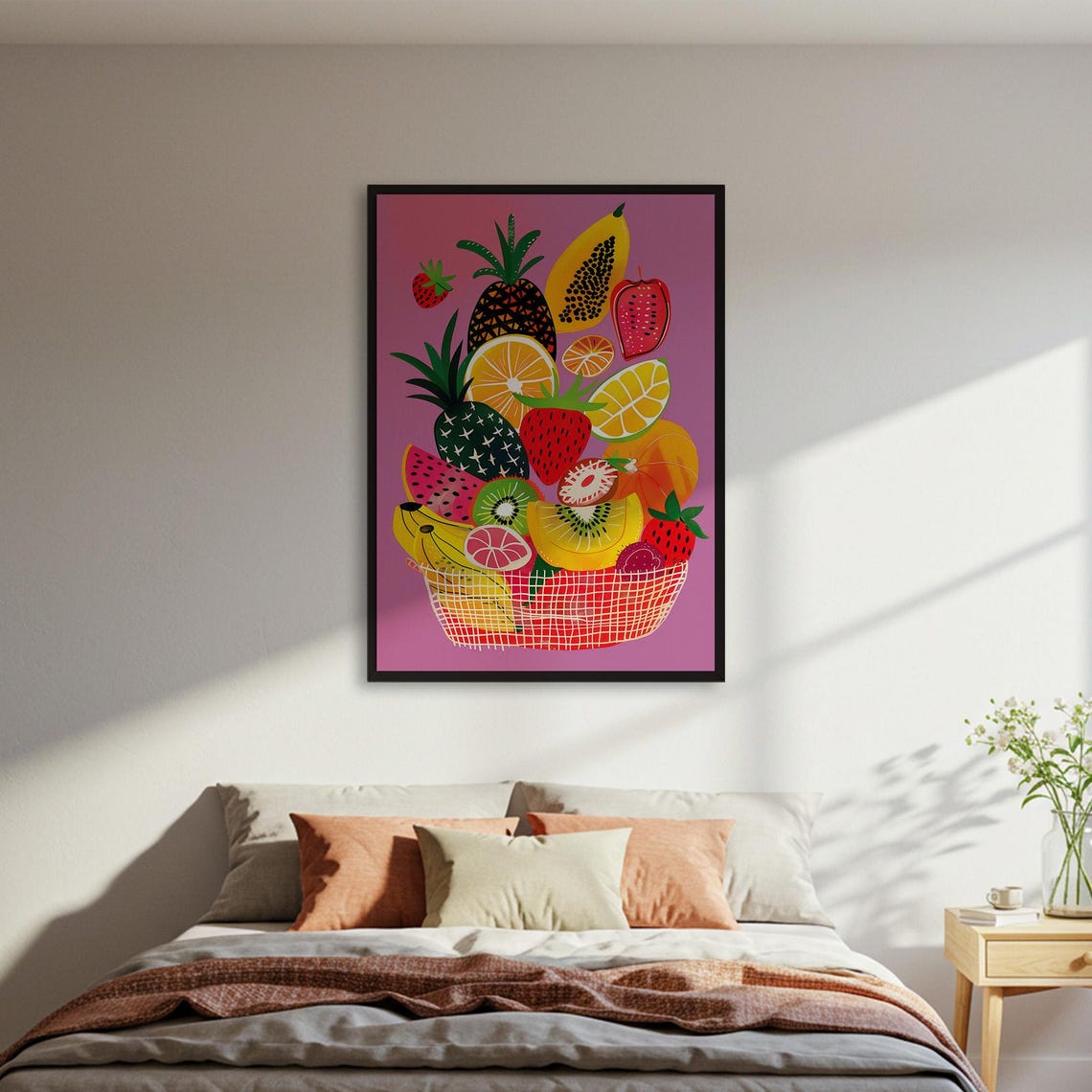 Fruit Basket Kitchen Wall Art Print