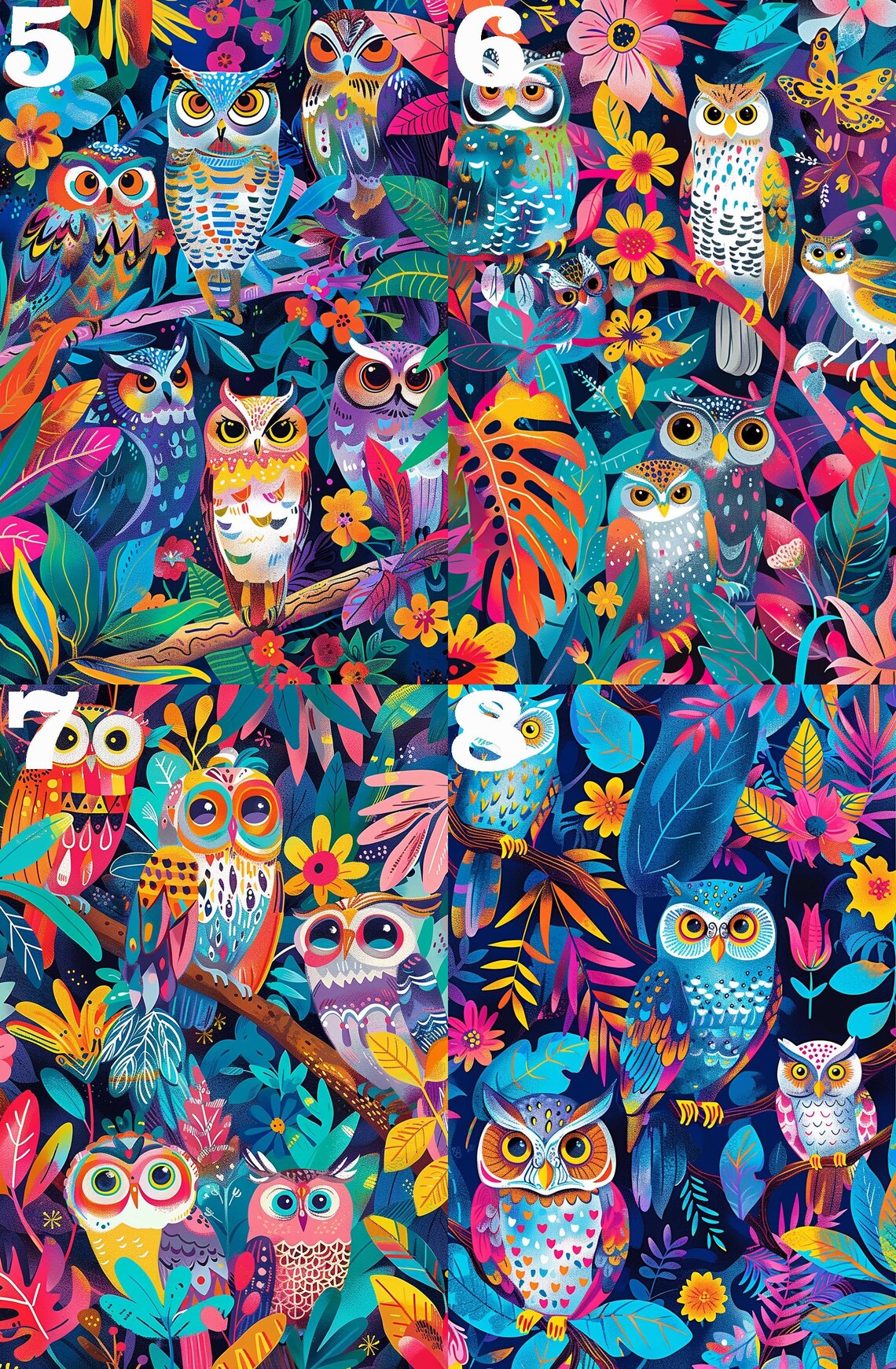 Stained Glass Flying Owl Jigsaw Puzzle Art - Image 4