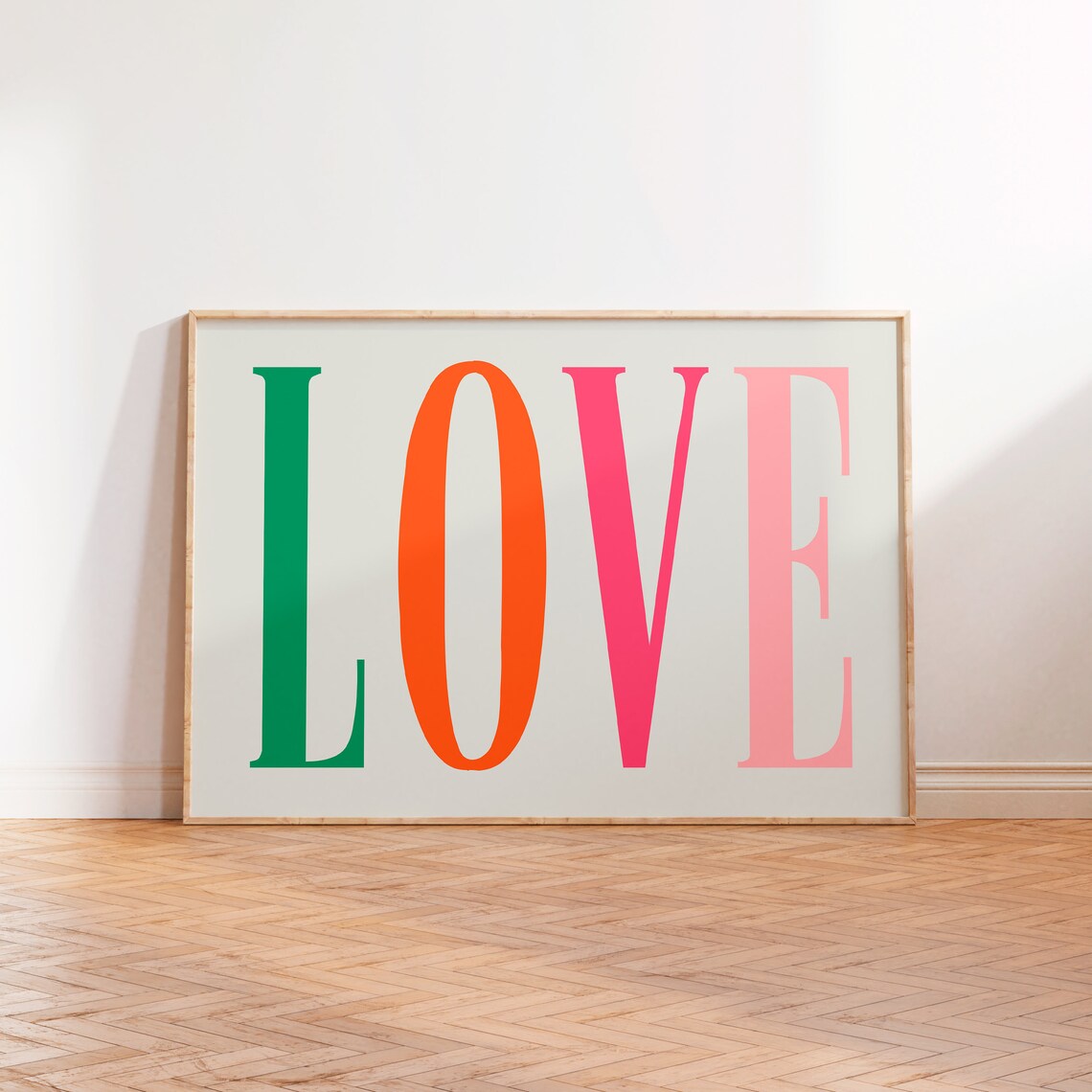 Love Typography Landscape Wall Art Print - Image 2