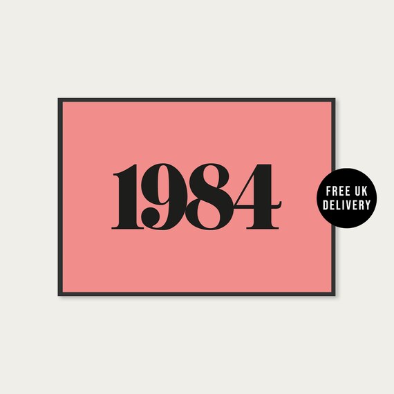 Personalised Year Typography Wall Art Print Boyfriend Birthday Gift For Him 21st Birthday Gift For Her Sister Birthday Gift For Her