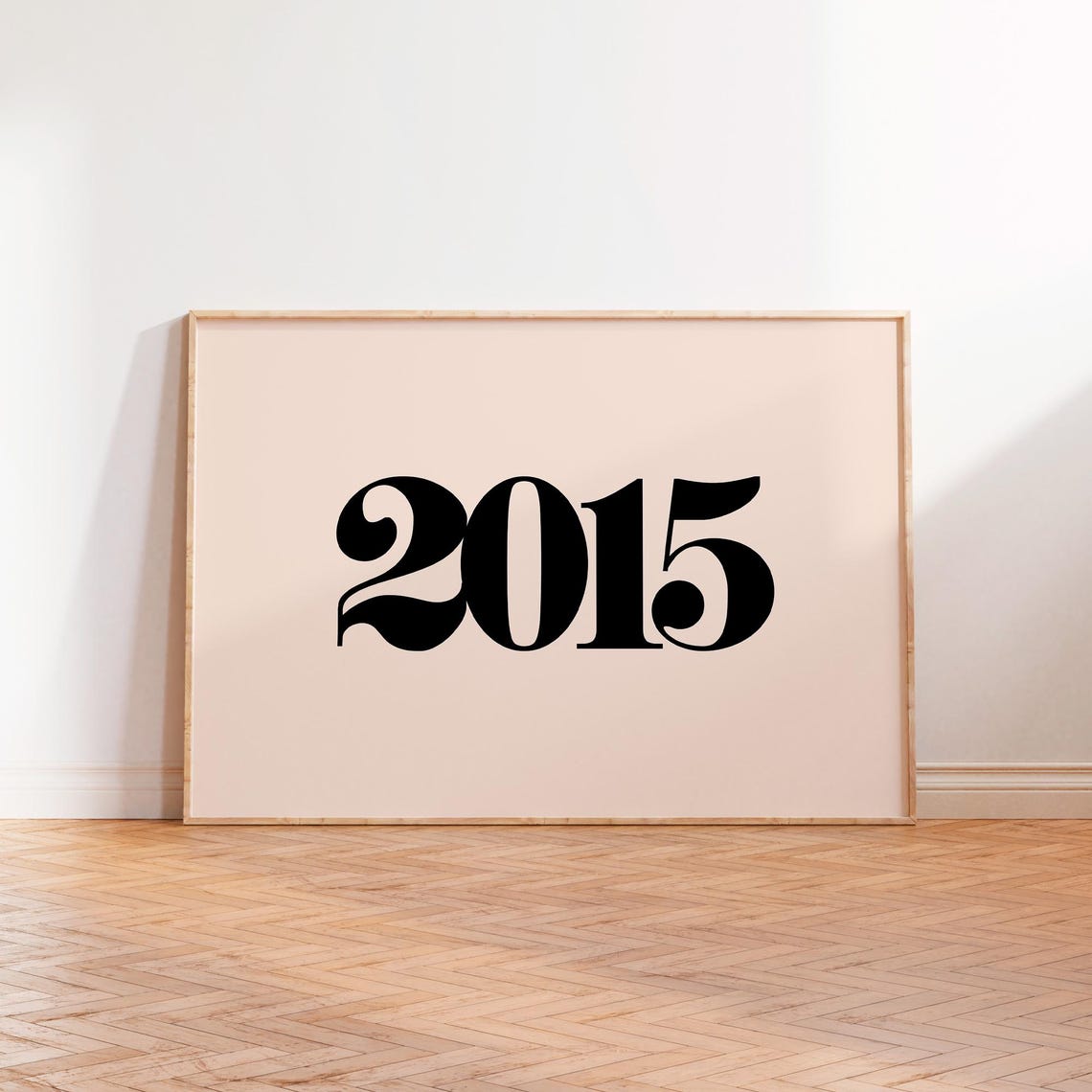 2015 Personalised Red Year Typography Poster Cream Birthday Gift Idea - Image 2