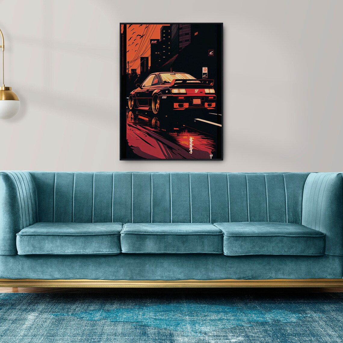 Jdm Car Poster Japanese Car Print Tokyo Street Racing Wall Art Jdm Illustration Aesthetic Car Poster Car Room Decor Print - Image 2