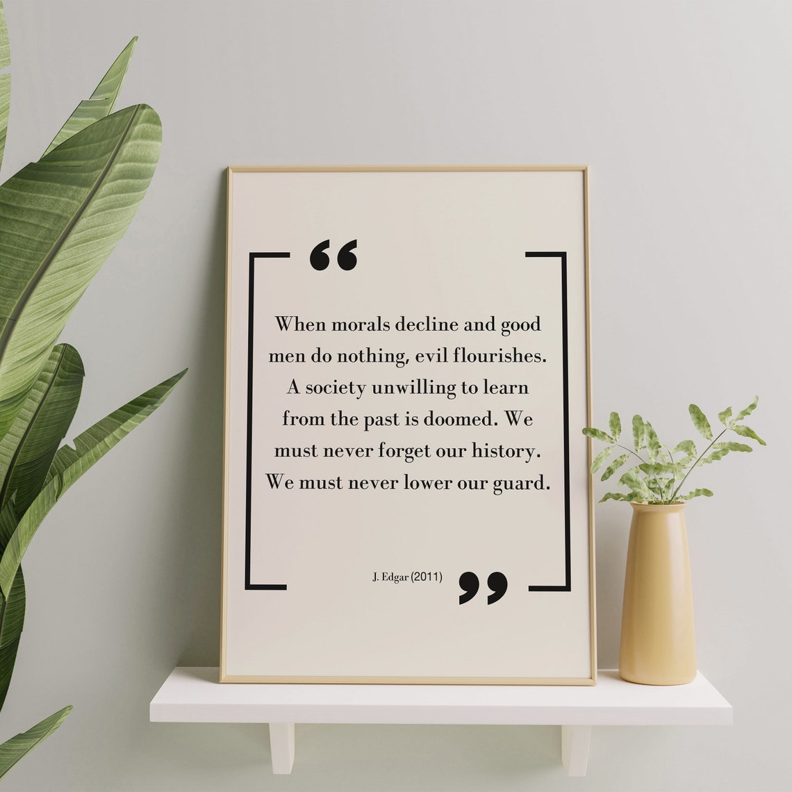 J Edgar 2011 Film Quote Poster Minimalist Movie Lovers Wall Decor - Image 2