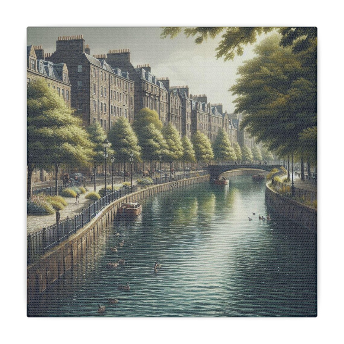 Water Of Leith Edinburgh Travel Poster, Scotland River