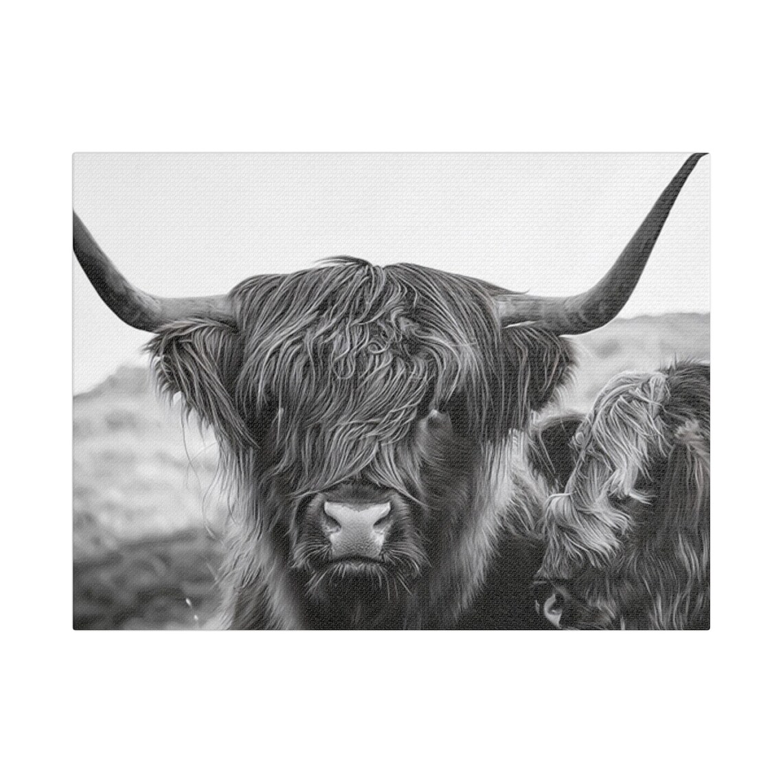 Highland Cow Art Print, Rustic Farmhouse Decor - Image 2