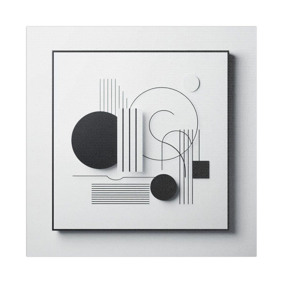 Modern Abstract Wall Art Stretched Satin Print Minimalist Home Decor Geometric Artwork Gift For Art Lovers Living Room Decor - Image 2