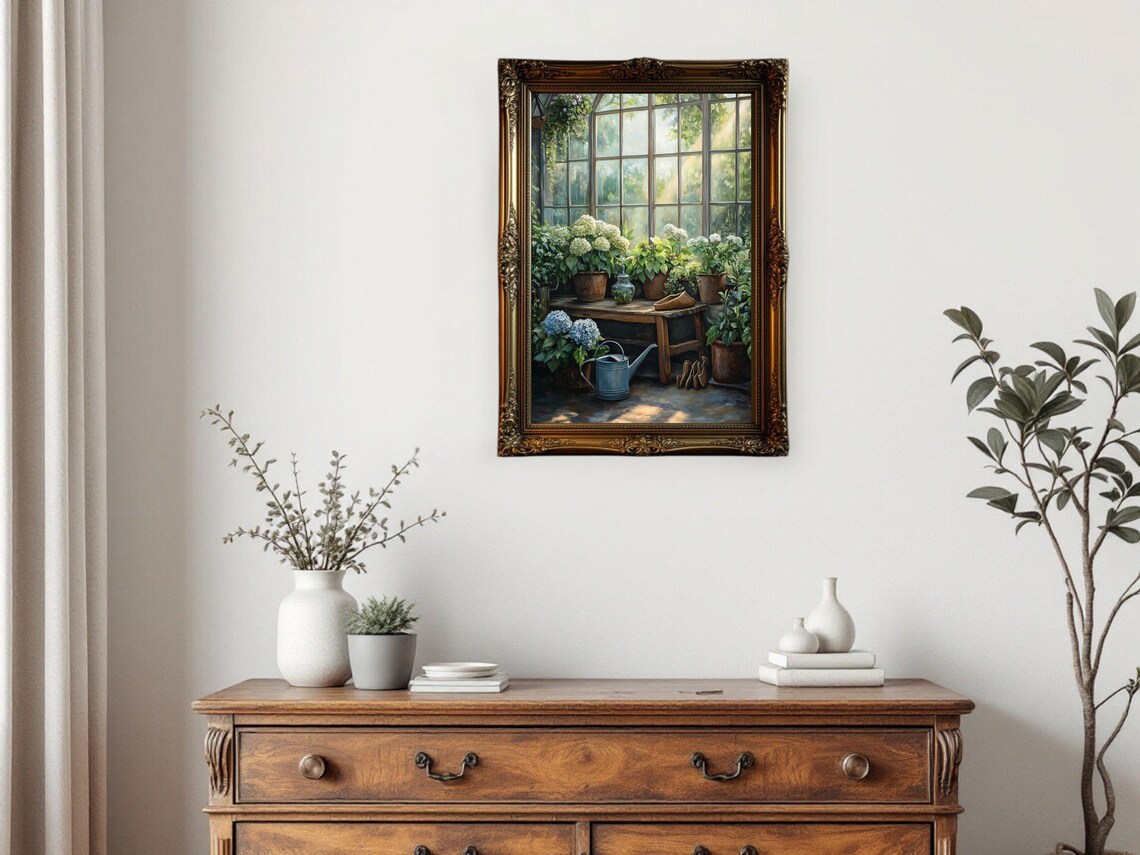 Vintage Botanical Garden, Greenhouse Flower Decor - Image 3