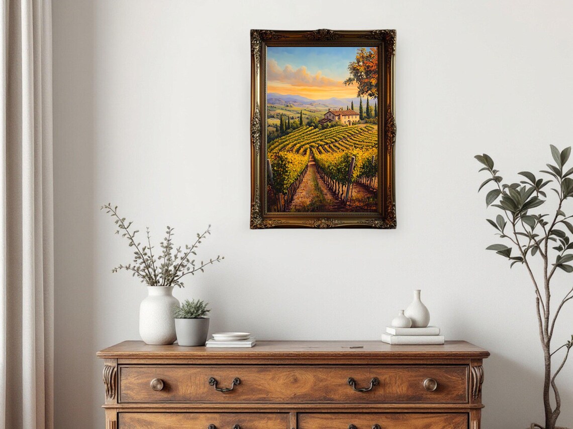 Tuscany Landscape Art Print, Italian Countryside - Image 2