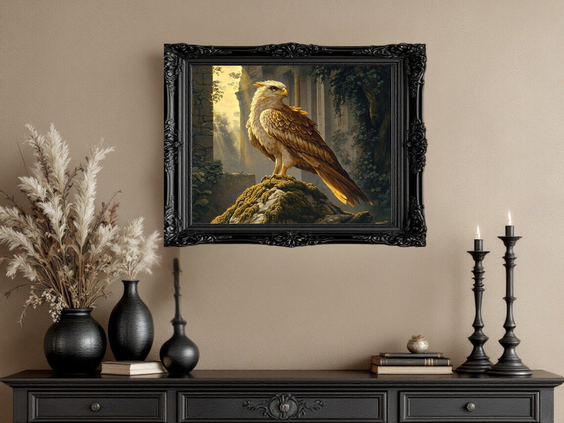 Majestic Eagle, Ancient Ruins Nature Poster - Image 3