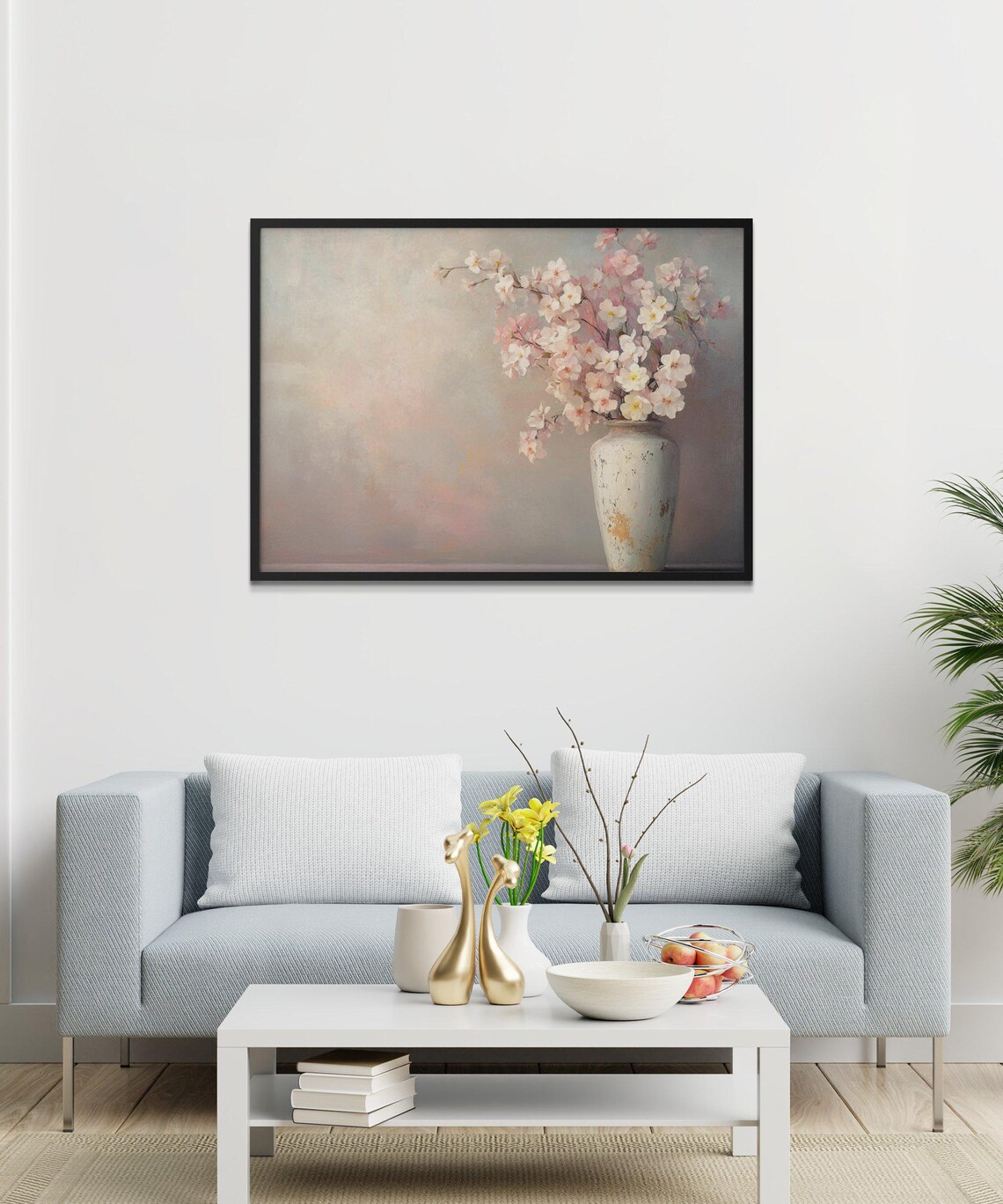 Elegant Floral Vase Art Print, Home Interior Accent - Image 3