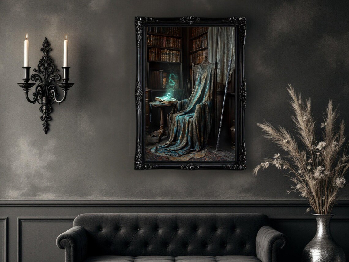 Enchanted Library - Contemporary Travel Poster - Image 2