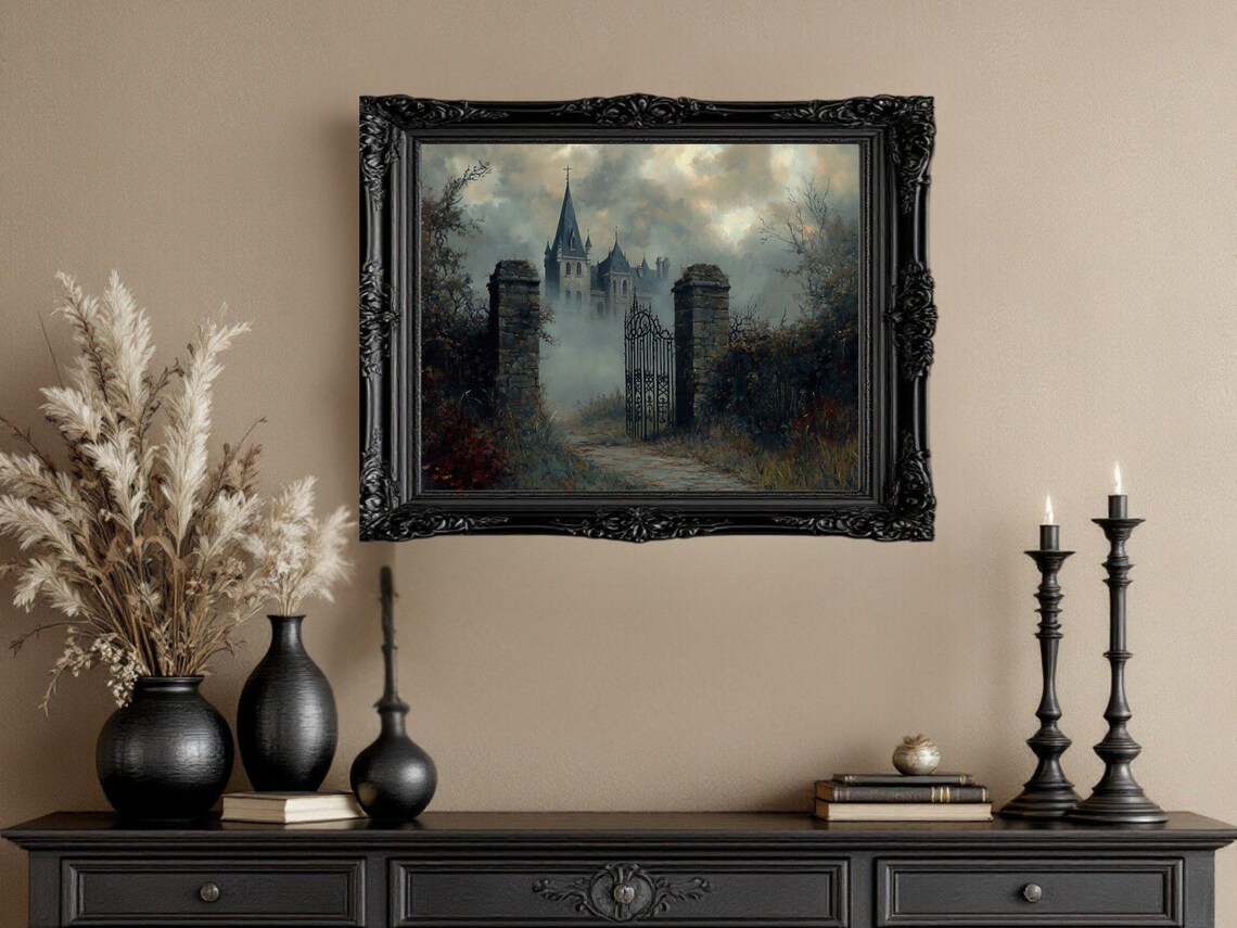Spooky Haunted Castle, Gothic Architecture Poster - Image 3