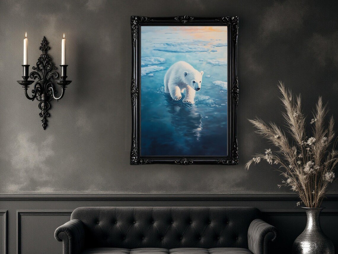 Polar Bear Nursery Animal Art Print, Cute Wildlife - Image 3