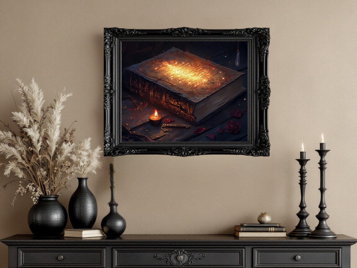 Enchanted Book With Glowing Script, Fantasy Art - Image 3