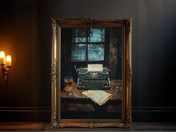 Dark Academia Typewriter, Vintage Office Decor