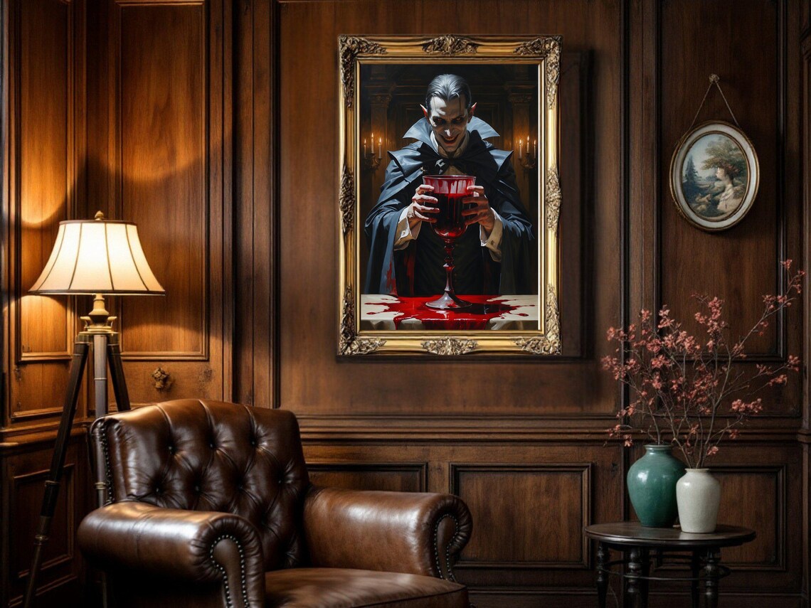 Gothic Vampire, Dark Fantasy Horror Art Poster - Image 3