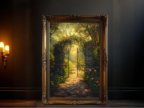 Enchanted Garden Gate, Romantic Garden Pathway
