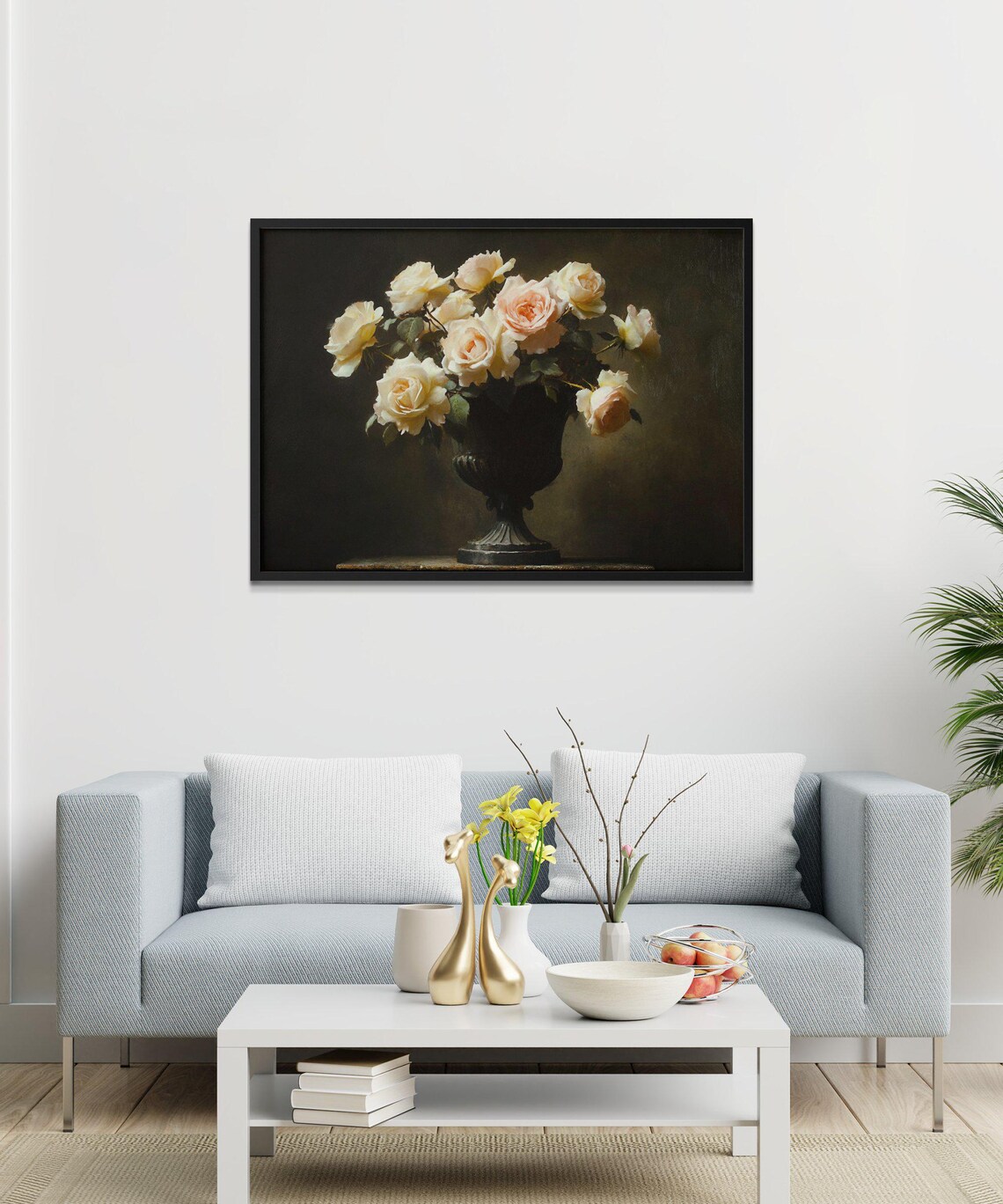 Elegant Floral Vintage Rose Blossom Still Life Print - Image 3
