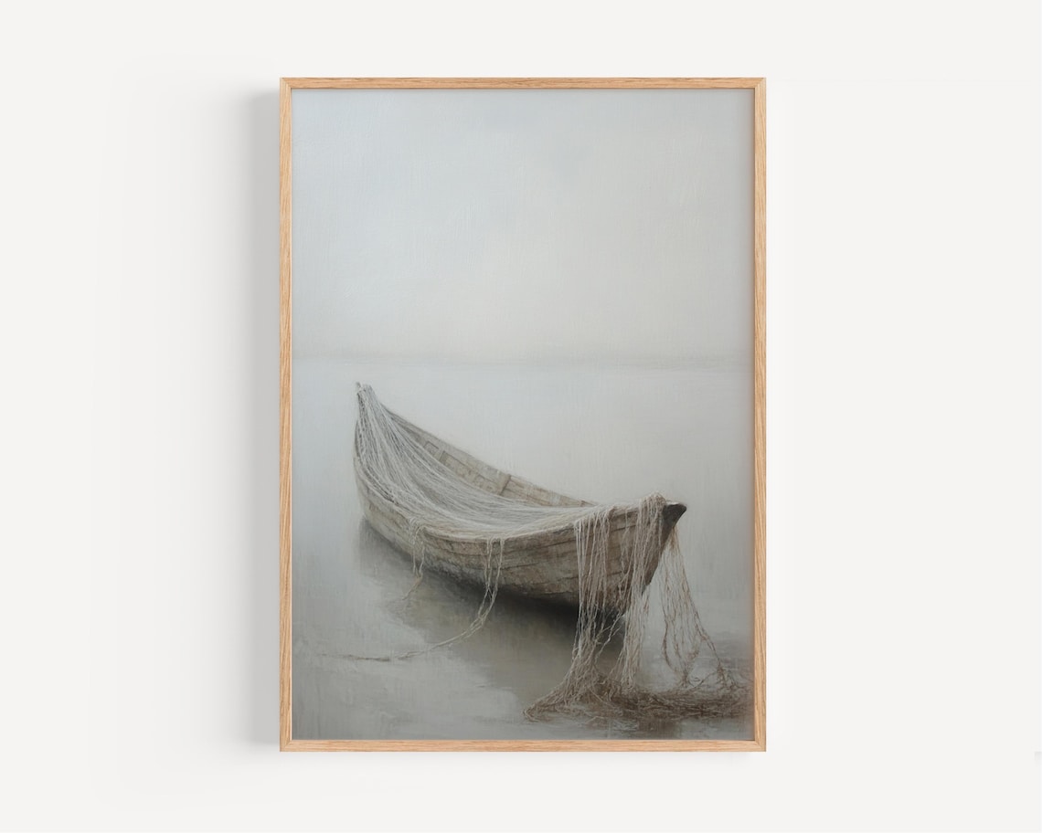 Calling of the Disciples Fishing Boat Minimalist Art Print