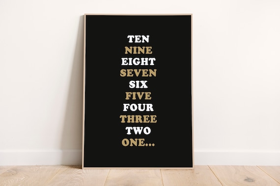 Ten Nine Eight Countdown To Midnight New Years Eve Party Poster