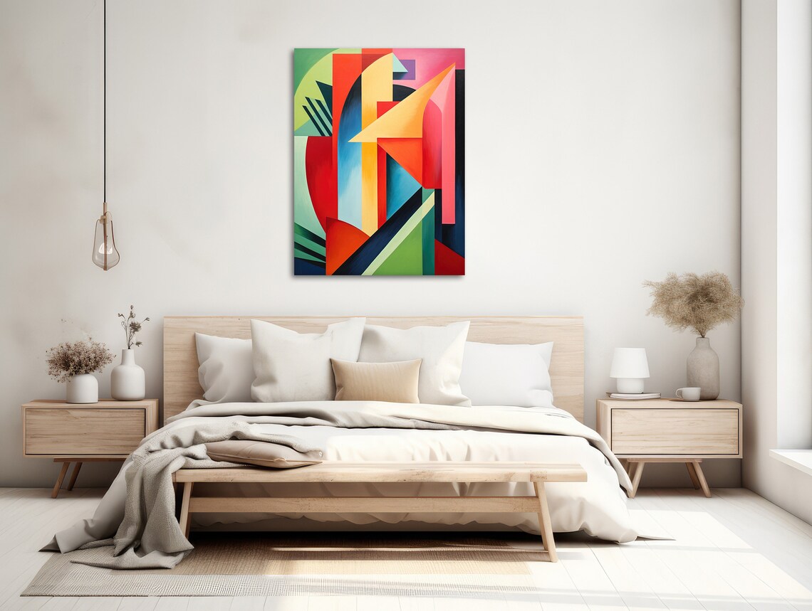 Mid Century Abstract Botanical Art Print, Tropical Modern - Image 2