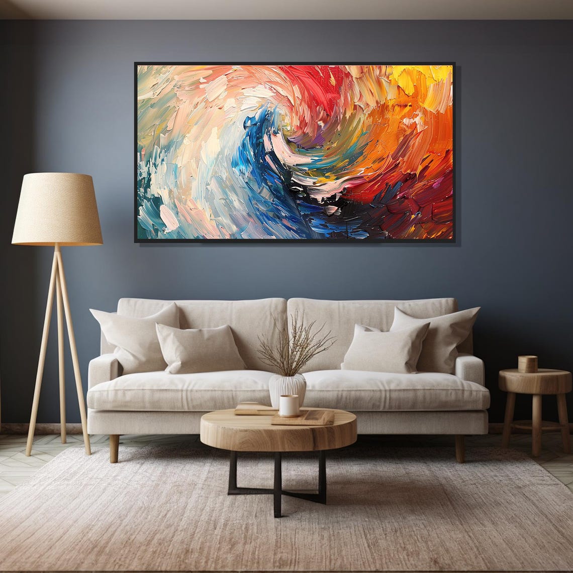 Rainbow Color Swirl Abstract Vortex Dynamic Modern Art Print Poster - Image 4
