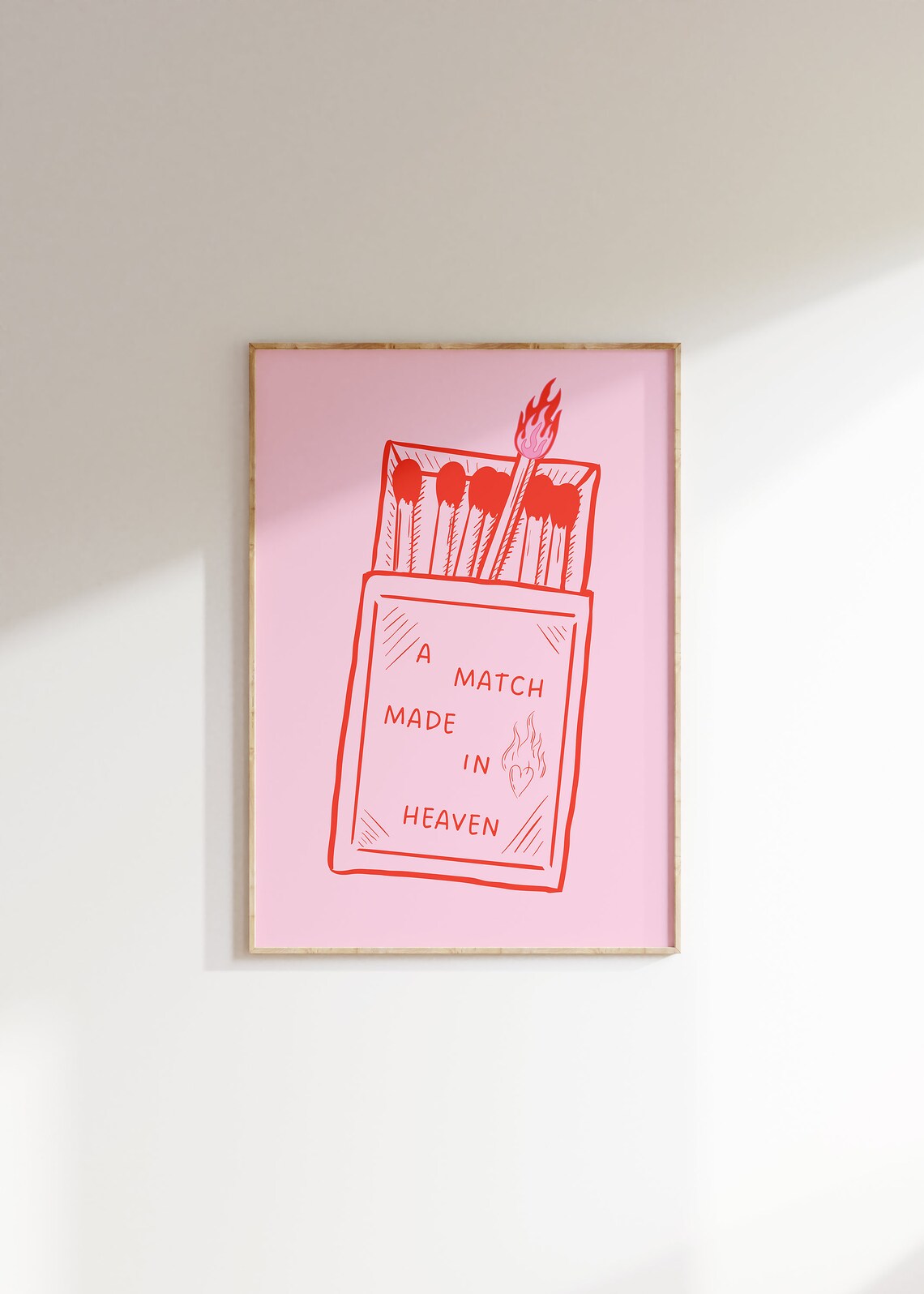 Match Made In Heaven Retro Matchbox Art Print